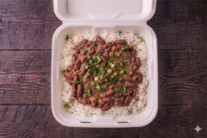 Family Red Beans over Jasmine Rice